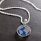 Silver &#x26; Blue Round Earth Pendant by Bead Landing&#x2122;